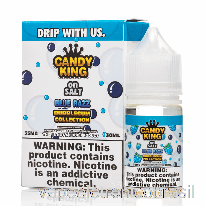 Coleção Vape Vaporesso Blue Razz Bubblegum - Candy King On Salt - 30ml 35mg